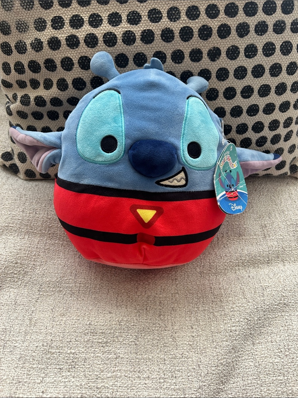 Squishmallows Blue Stitch in Red Outfit Plush